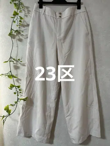 23구 니쥬우산쿠 여성용 와이드 팬츠 바지 겨울 L 40 화이트