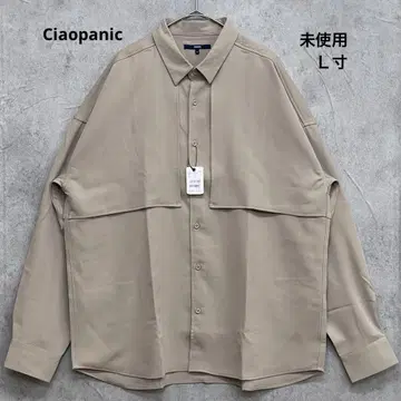 [ 미사용 ] Ciaopanic 더블 요크 긴팔 셔츠 베이지 L 사이즈