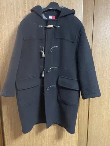 TOMMY HILFIGER 블랙 더플 코트 M