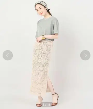 RIAM plage 크로셰 타이트 스커트 롱 스커트