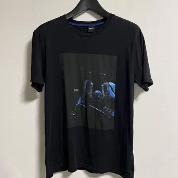 BOSS 블랙 표범 프린트 T셔츠
