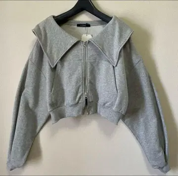 w closet 더블 클로젯 세일러 카라 W 지퍼 맨투맨