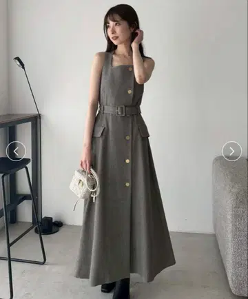 FRAY I.D 더블 헤링본 베스트 원피스