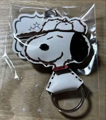 OJAGA DESIGN PEANUTS 가죽 스누피 베이스볼 키링