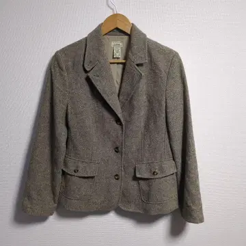 L.L.Bean 테일러드 자켓 실크 혼방 헤링본 사이즈 M
