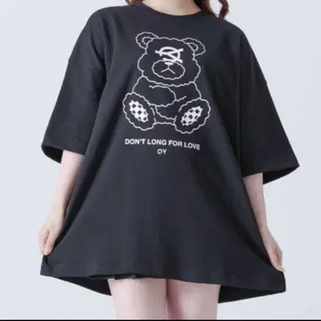 OY 곰 T셔츠 블랙