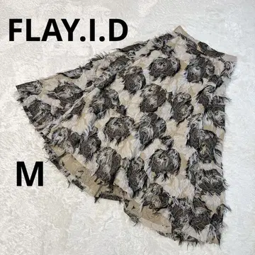 FLAY I.D 플라워 자카드 미디 스커트 M 이시하라 사토미 착용