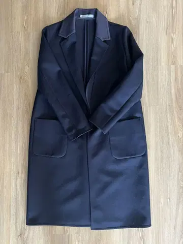 theory luxe 다크 네이비 체스터 코트