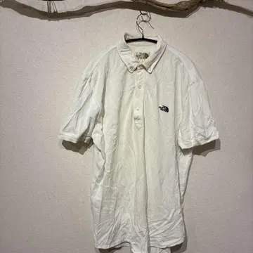 THE NORTH FACE 화이트 피케 셔츠 L