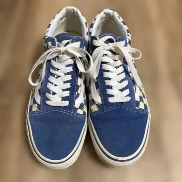 Vans 블루 체크 무늬 스니커즈