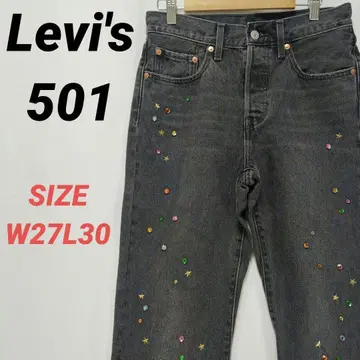 리바이스 501 비쥬 데님 팬츠 여성용 블랙