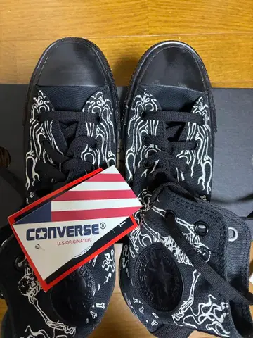 새상품 스컬 레어 CONVERSE 그래픽 프린트 하이컷 스니커즈