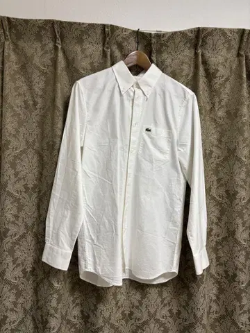 LACOSTE 화이트 레귤러 핏 셔츠