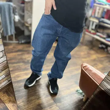 Wrangler 구제 의류 아메카지 W34 L30 스트레이트 데님 팬츠