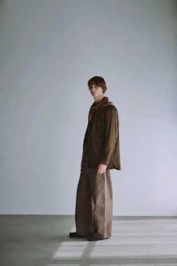 25AW BISOWN WIDE DENIM BROWN BLEACH 4