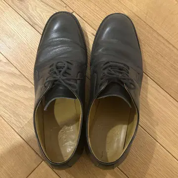 블랙 가죽 드레스 슈즈 레이스업