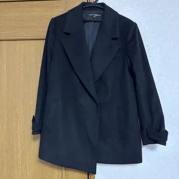 INDIVI 숏코트 블랙 캐시미어 100%