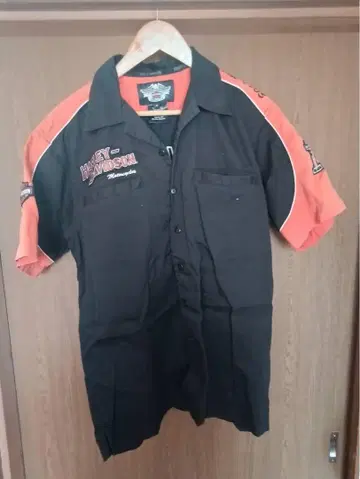 Harley-Davidson 반팔 셔츠 M 블랙/오렌지
