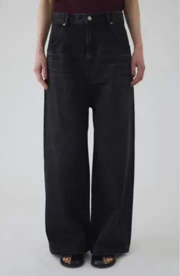 Middle straight black denim RIM.ARK 38