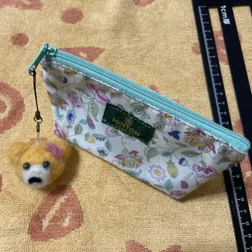 [ 가격 인하 협상 OK ] MINTON 미니 파우치 곰 스트랩 포함