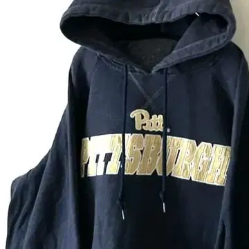 피츠버그 칼리지 자수 맨투맨 후드티 네이비 구제 의류