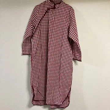 ojou 긴팔 롱 원피스 차이나 칼라 XL
