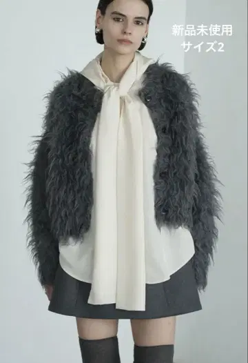 클라네 SHAGGY SHORT KNIT CARDIGAN
