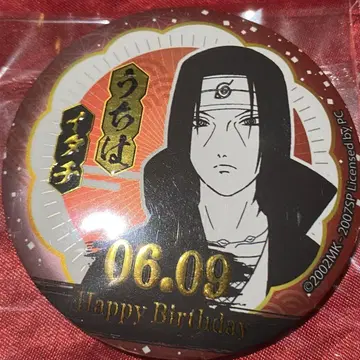 NARUTO 벌스데이 금박 홀로그램 캔뱃지 한정품 우치하 이타치