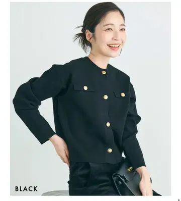 베이스먼트 골드 버튼 가디건 블랙 미사용 새상품