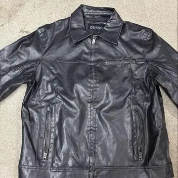 GUESS 블랙 가죽 자켓
