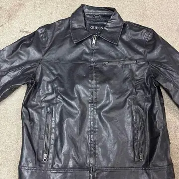 GUESS 블랙 가죽 자켓