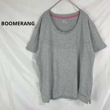 BOOMERANG 반팔 T셔츠 그레이 캐주얼 코튼 봄/여름 코디