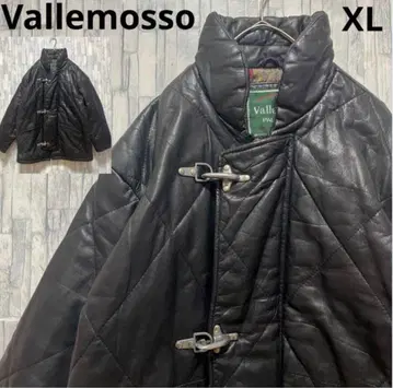 Vallemosso 레더 파이어맨 자켓 코트 소가죽 충전솜 블랙