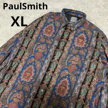 PaulSmith 긴팔 셔츠 페이즐리 무늬 일본제 구제 의류 남성용