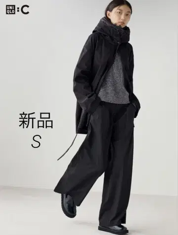 UNIQLO:C 와이드 팬츠 블랙 S 사이즈