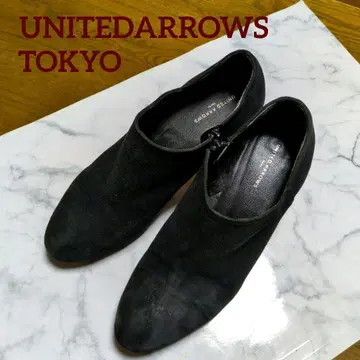 UNITEDARROWS 유나이티드 애로우즈 검정 스웨이드 숏부츠 23