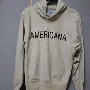 Americana 후드 부착 베이지 후드티