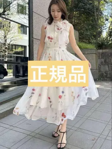 SNIDEL 스나이델 백리본 쉬폰 원피스 정품 완판템