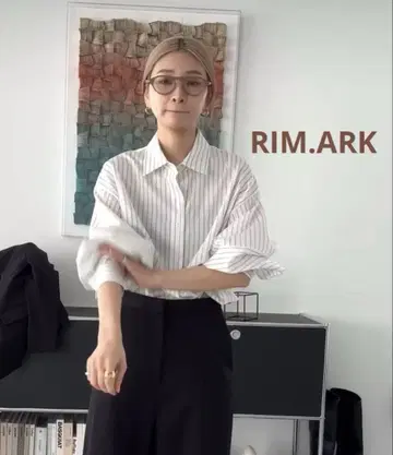 RIM.ARK 림아크 스트라이프 박스 셔츠