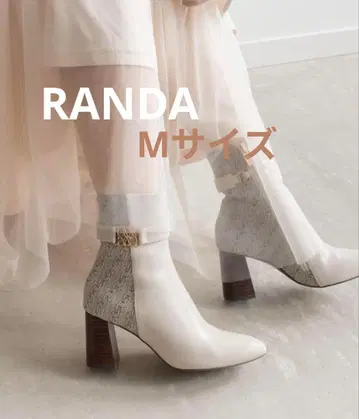 란다 RANDA 2WAY 모노그램 디자인 숏부츠 M 사이즈