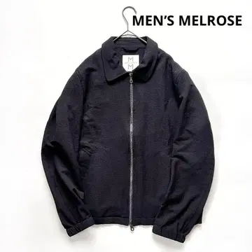 MEN'S MELROSE 스텐 칼라 와플 집업 자켓 블루종