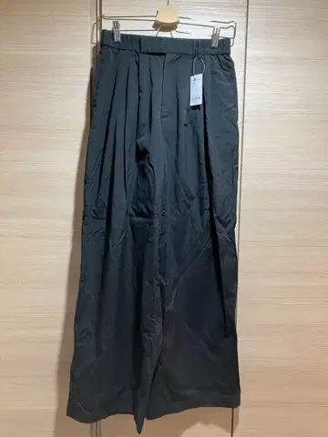 ELENCAR DUE 블랙 와이드 팬츠 F