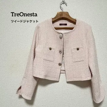 [ 미사용 새상품 ] [ TreOnesta ] 트위드 자켓