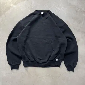 90s Russell blank sweat black 무지 맨투맨 블랙