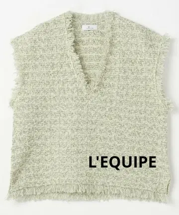 레킵 L'EQUIPE 트위드 자카드 베스트