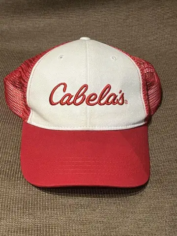 Cabela's 빨간색 화이트 트래커 햇