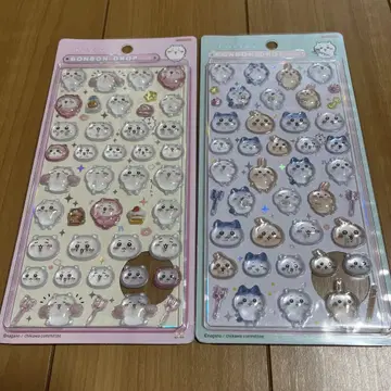 치이카와 (먼작귀) 모자 꽁지 드롭 씰 2종 세트 BONBON DROP