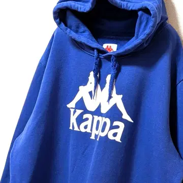 카파 KAPPA 로고 후드 맨투맨 블루 파랑 L 구제 의류