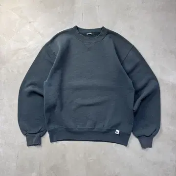 90s 러셀 무지 맨투맨 블랙