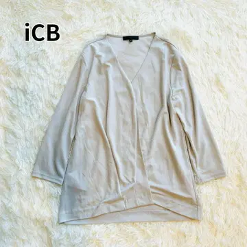 새상품급 iCB 아이씨비 V넥 긴팔 블라우스 그레이 드레이프 깔끔한